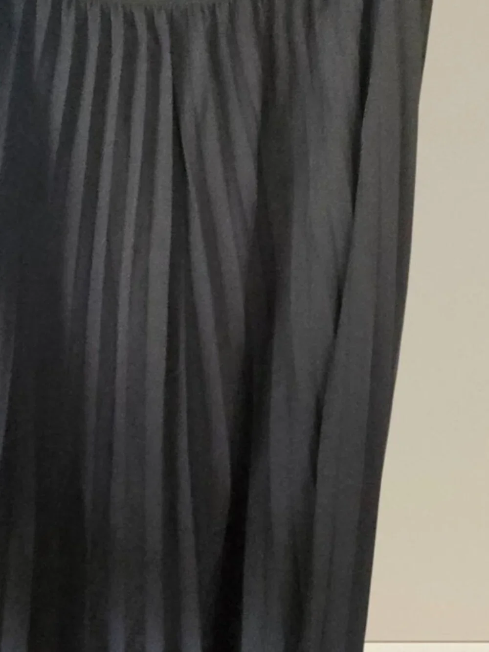 Skirt Women 1XL Black Maxi Long Pleated Pull On